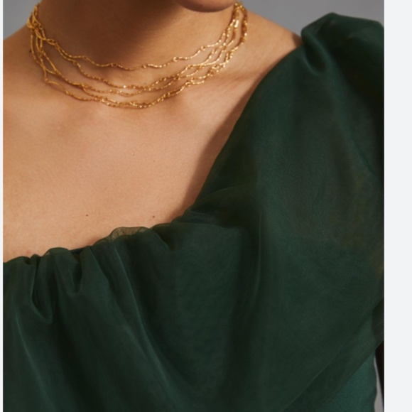 Sunday in Brooklyn One-Shoulder Ruffle Tulle Chic Glam Party Modern Trendy Top - Picture 7 of 7